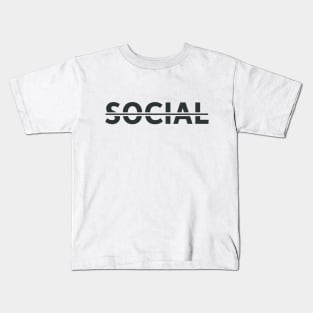 Antisocial typographic design Kids T-Shirt